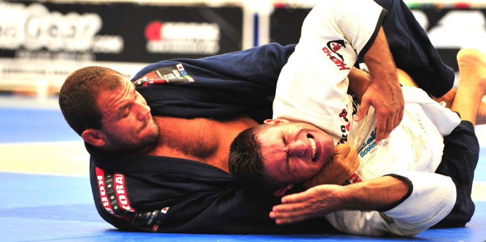 Close up of a BJJ gi texture and belt